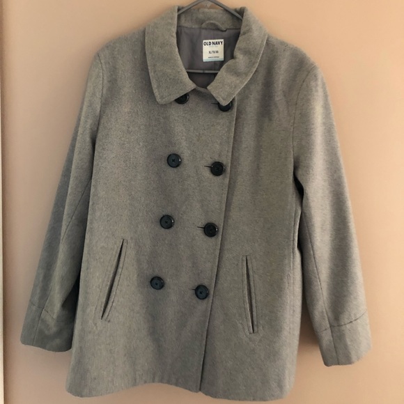 XL Old Navy Grey Pea Coat - Picture 1 of 4